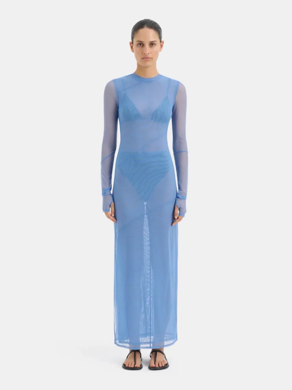 Sir The Label Jacques Mesh Panelled Midi Dress Size 2